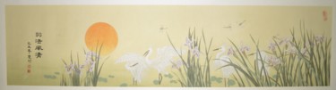 Pintura intitulada "Clean feathers, cle…" por Huizhen Zhang Zhang Hui Zhen, Obras de arte originais, Pigmentos