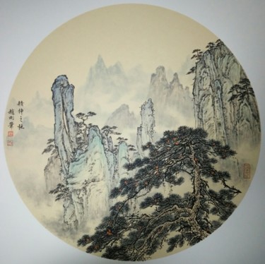 绘画 标题为“NO.13 Spiritual Pil…” 由Gang Zhao 赵刚, 原创艺术品, 丝网印刷