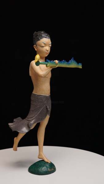 Skulptur mit dem Titel "执山（缩小版）" von Zhao Yongchang, Original-Kunstwerk, Bronze
