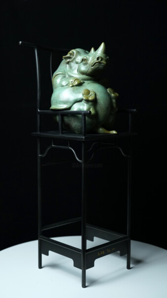 Skulptur mit dem Titel "王者（King）" von Zhao Yongchang, Original-Kunstwerk, Bronze