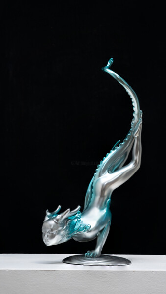 Sculptuur getiteld "The Shape of Water" door Zhao Yongchang, Origineel Kunstwerk, Bronzen