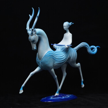 Scultura intitolato "Elysian Quest:Heart…" da Zhao Yongchang, Opera d'arte originale, Bronzo