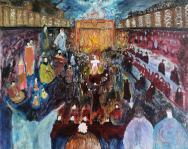 Peinture intitulée "Infernal parliament…" par Zhengyuan (Cooper) Gao, Œuvre d'art originale, Acrylique