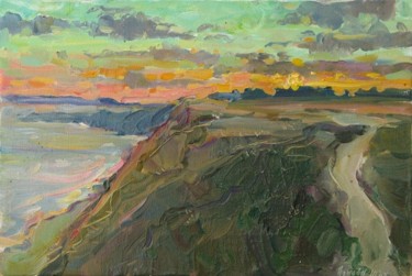 Pintura intitulada "Sunset" por Juliya Zhukova, Obras de arte originais, Óleo