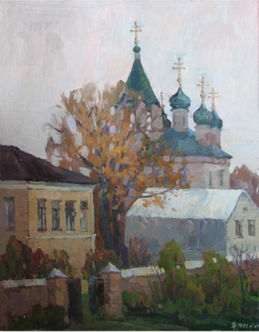 Painting titled "Motives of autumn.…" by Juliya Zhukova, Original Artwork, Oil