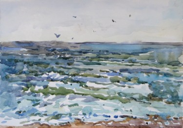 Pintura intitulada "Sea of Azov" por Juliya Zhukova, Obras de arte originais, Óleo