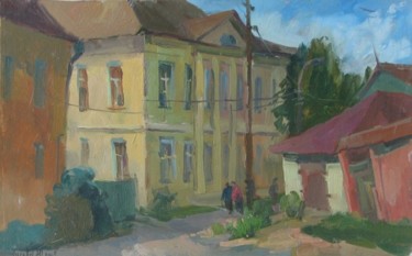 Pintura titulada "Province streets" por Juliya Zhukova, Obra de arte original, Oleo