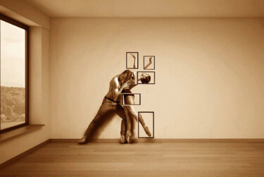 Arte digitale intitolato "Танец по фрагментам" da Evgenii Zibert, Opera d'arte originale, Collage digitale