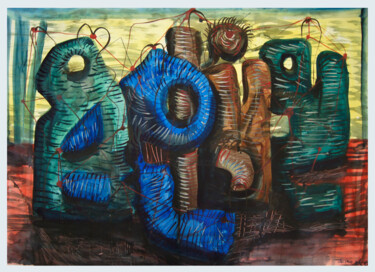 Pintura intitulada "Relationships of li…" por Ziemowit Fincek, Obras de arte originais, Aquarela