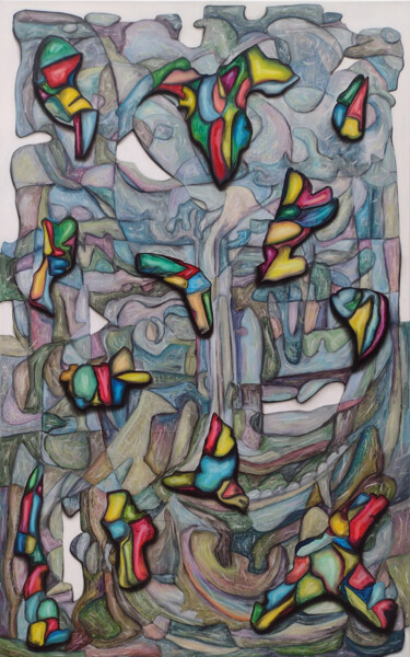 Картина под названием "Atomic dreams" - Ziemowit Fincek, Подлинное произведение искусства, Масло
