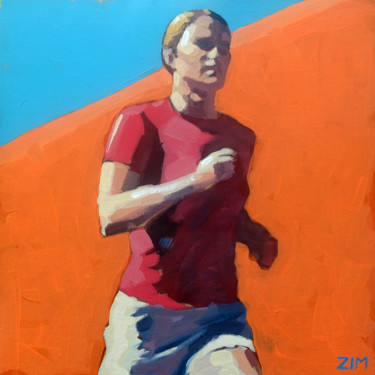 Peinture intitulée "Coureuse" par Zim, Œuvre d'art originale, Acrylique