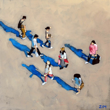 Peinture intitulée "Point de vue 1" par Zim, Œuvre d'art originale, Acrylique