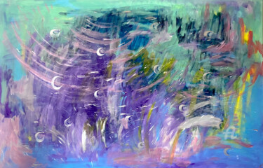 Malerei mit dem Titel "Aurora Energy" von Zip Studio, Original-Kunstwerk, Acryl
