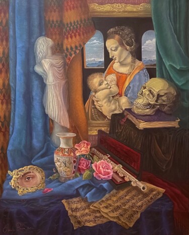 Pintura titulada "Связь с искусством" por Zlata Lykova, Obra de arte original, Oleo