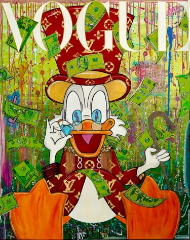 Painting titled "Scrooge McDuck from…" by Zlata Selezneva, Original Artwork, Acrylic