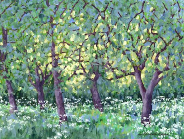 Painting titled "the-old-orchard.jpg" by Zoe Norman, Original Artwork, Oil