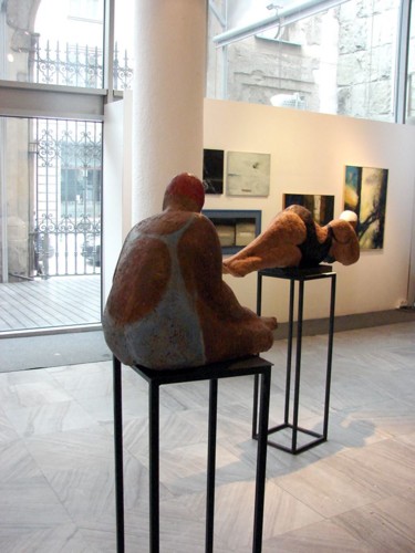 Sculpture titled "Swimmers" by Zofia Kubicka, Original Artwork, Ceramics