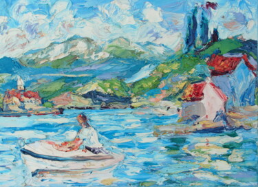 Pittura intitolato "Visit from the sea" da Zoran Andrić, Opera d'arte originale, Olio