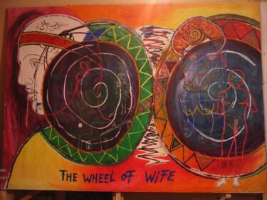 Painting titled "Wheel of wife" by Zoran Komatinović, Original Artwork