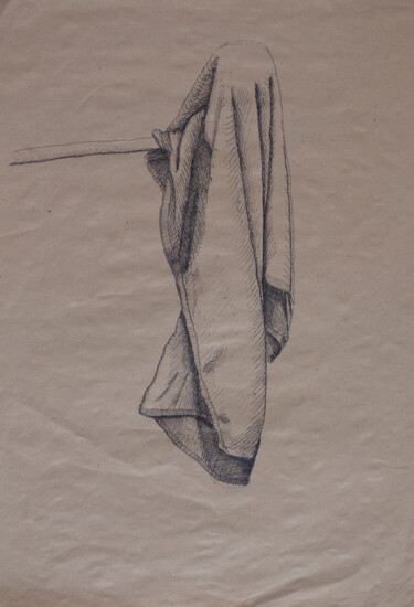 Dibujo titulada "Towel" por Zoran Marjanovic, Obra de arte original, Rotulador