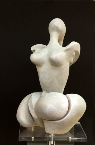 Sculpture titled "Persévérance" by Zou.Sculpture, Original Artwork, Terra cotta