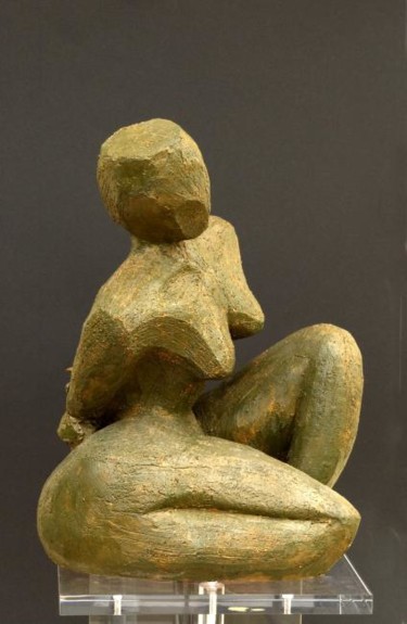 Scultura intitolato "ANDROGYNE" da Zou.Sculpture, Opera d'arte originale, Terracotta