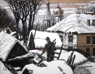 Рисунок под названием "March" - Aleksey Zuev, Подлинное произведение искусства