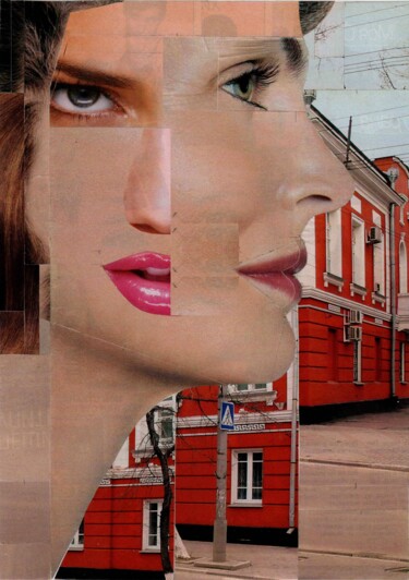 Kolaże zatytułowany „Portrait-Collage-Cu…” autorstwa Алексей Зуев, Oryginalna praca, Kolaże