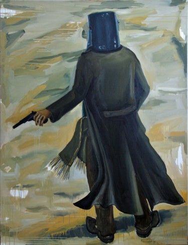 Painting titled "Revolutionist 1" by Zuhar Adaçoğlu, Original Artwork, Oil