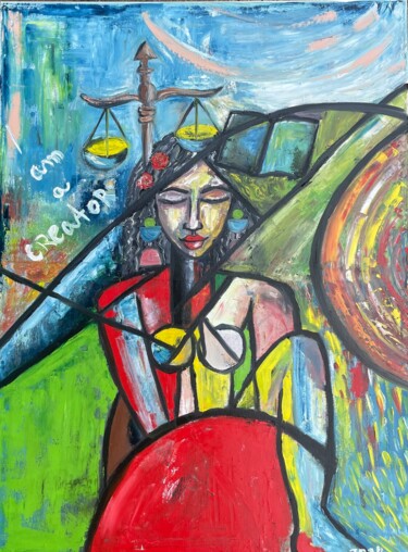 Pintura titulada "Creation" por Zuzana Ridzoňová, Obra de arte original, Oleo