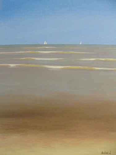 Malerei mit dem Titel "Noordzee 2" von Liubov Aristova, Original-Kunstwerk, Öl