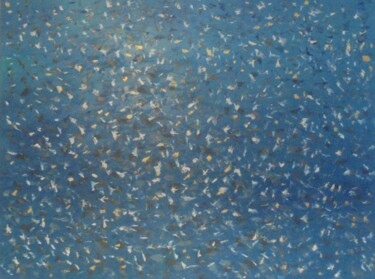 Schilderij getiteld "BLUE OCEAN 2" door Liubov Aristova, Origineel Kunstwerk, Olie