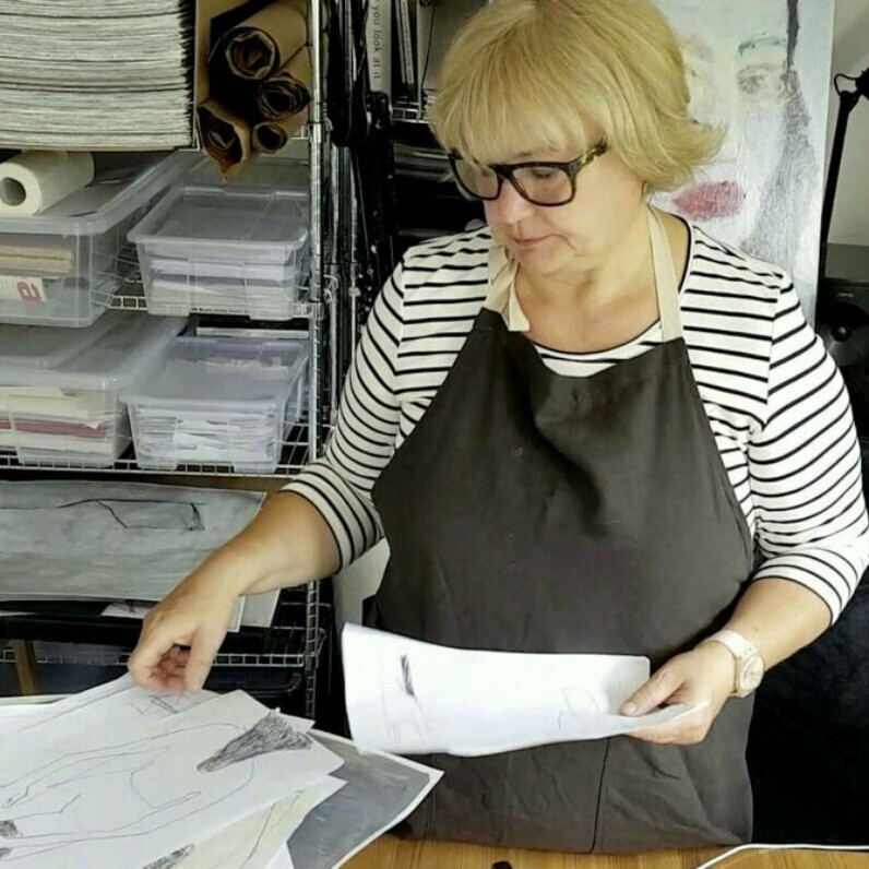 Barbara Kroll - Der Künstler bei der Arbeit