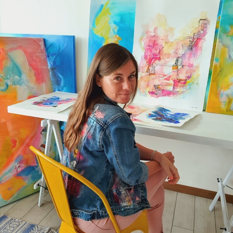Constanza Mbehr - El artista trabajando