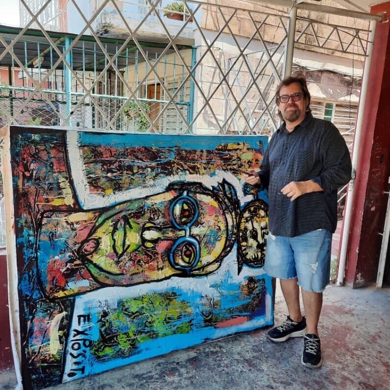 Eduardo Exposito - The artist at work