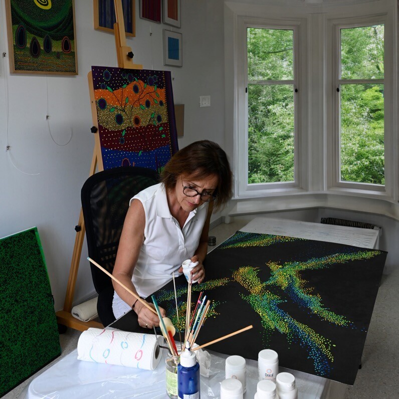 Françoise Suzanne - L'artiste au travail