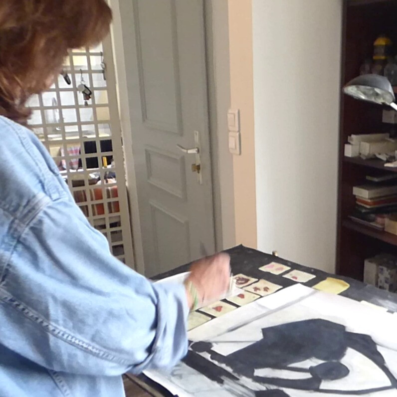 Frédérique Manley - The artist at work