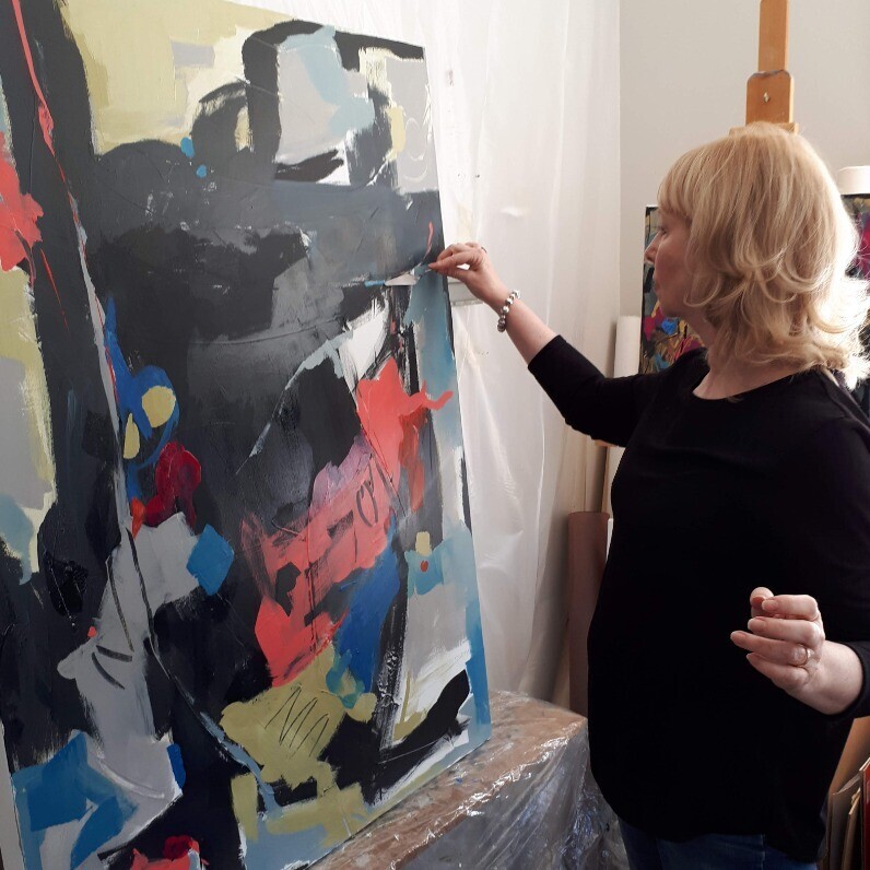 Joyce Fournier - The artist at work