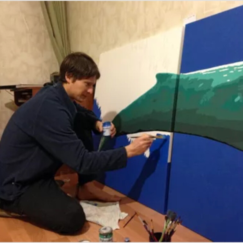 Kosta Morr - The artist at work