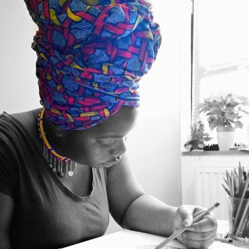 Kanga Conte - L'artiste au travail