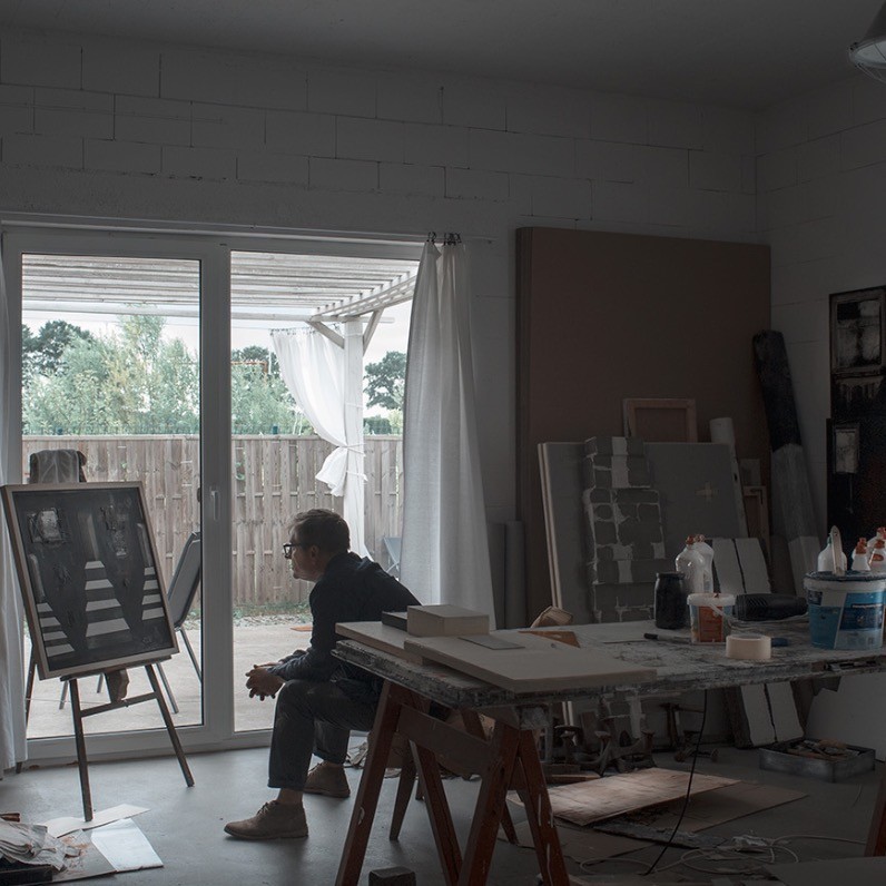 Jan Pruski - The artist at work