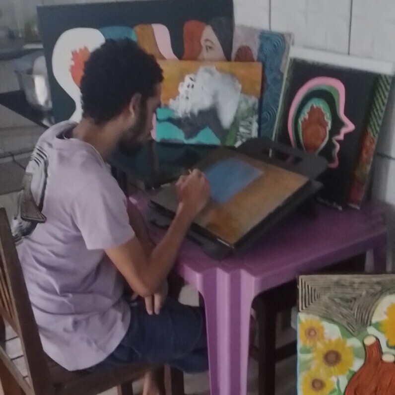 Mailson Souza - O artista no trabalho
