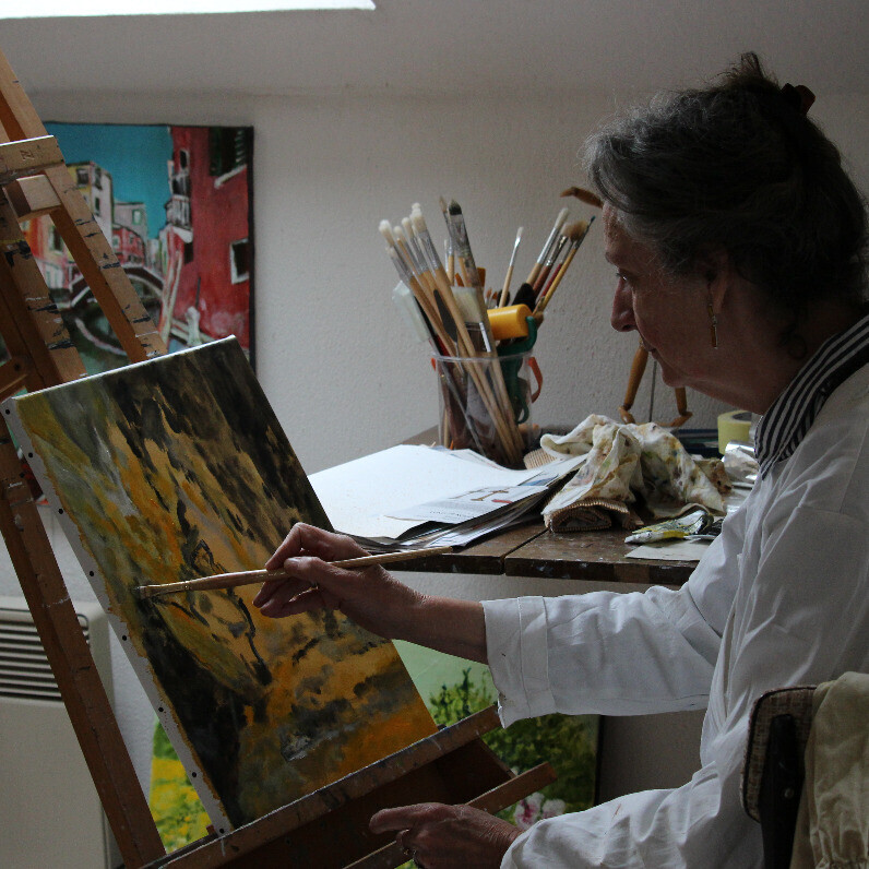 Marie-Rose Blattner - L'artiste au travail