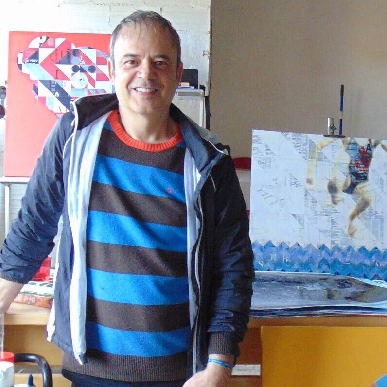 Manel Villalonga - El artista trabajando