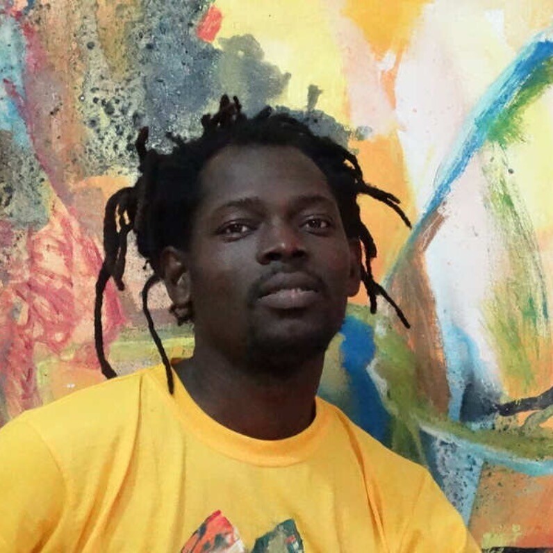 Rafiy Okefolahan - L'artiste au travail