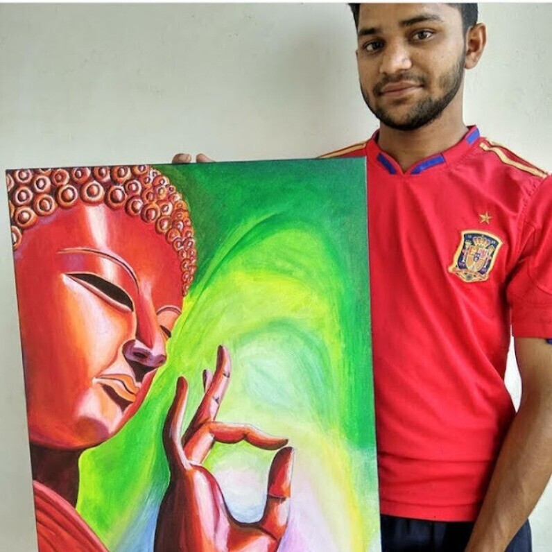 Ravi Chaursiya - L'artiste au travail