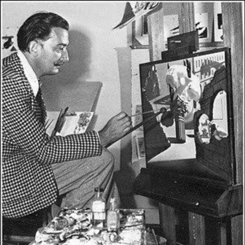 Salvador Dali - The artist at work