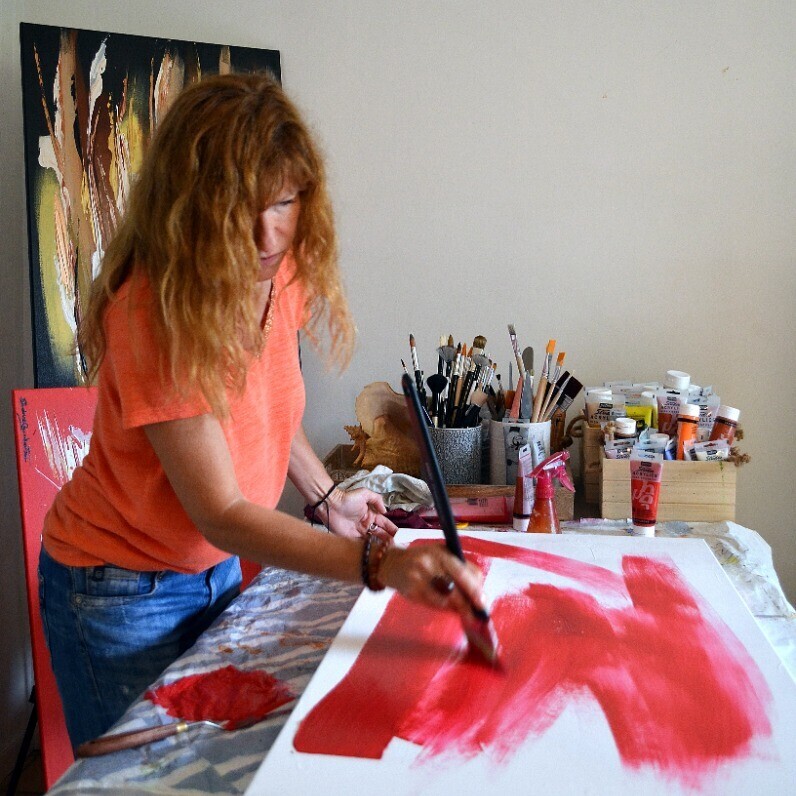 Sandrine Guimberteau - L'artiste au travail