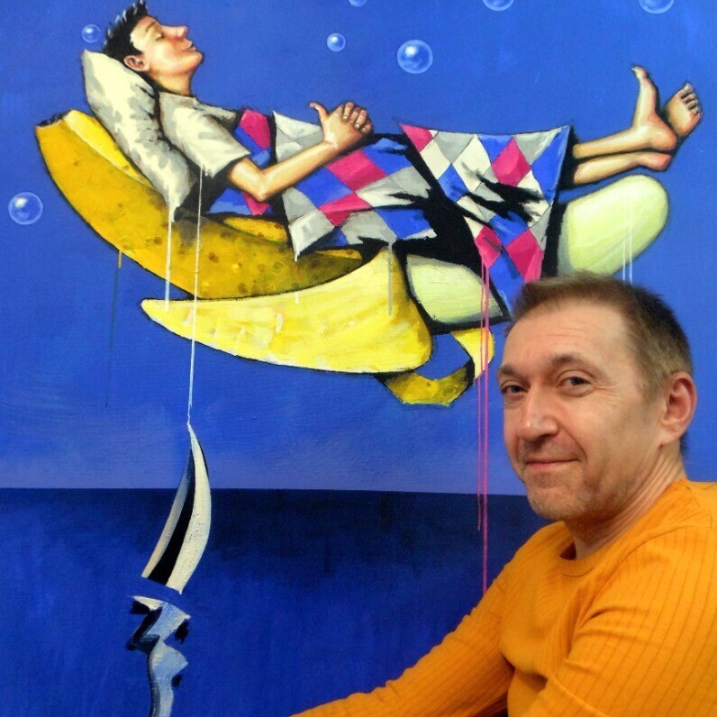 Evgen Semenyuk - The artist at work