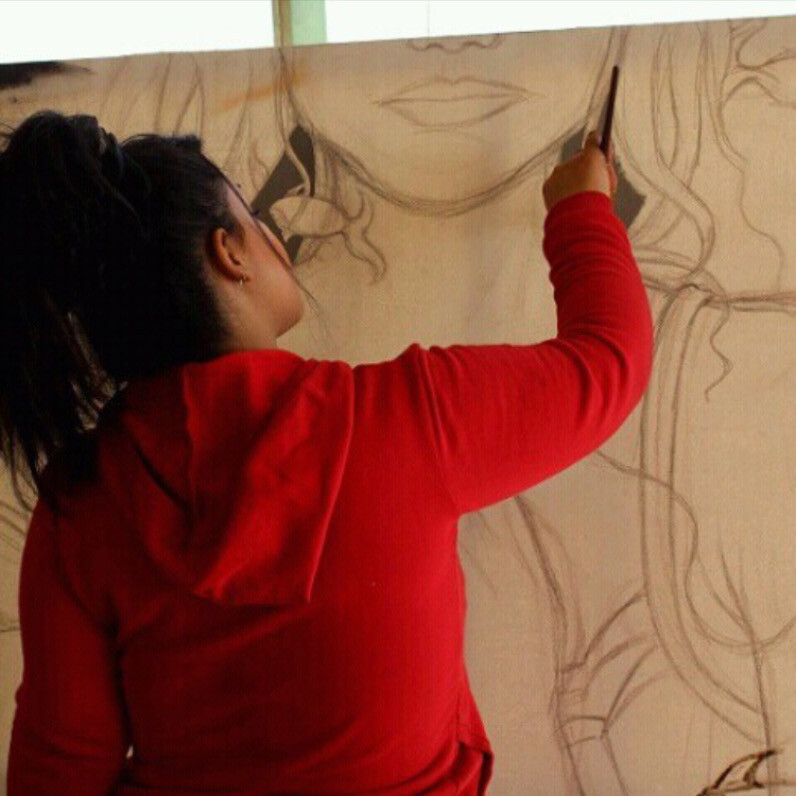 Shima Ghasemi - The artist at work